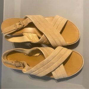 J. Crew Beige Crisscross Sandals